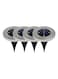 4-Piece Led Solar Light Outdoor 4 Leds Ground Lights Waterproof Lawn Lamp Warm White 0.594kg