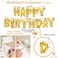 Party Propz Set Of 13 Golden Happy Birthday Foil Balloon, Confetti And Metallic Balloons Combo For Birthday Decoration Items For Kids