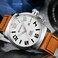 Curren - 8270 Analog Leather Strap with Day and Date Display Men Quartz Watch - White