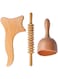 3 in 1Maderoterapia Kit, Wood Therapy Massage Tools, Lymphatic Drainage Massager, Anti Cellulite Massager, Wood Roller Massager, Wood Gua Sha Tool, Wooden Cup Massager for Body Muscle Relief