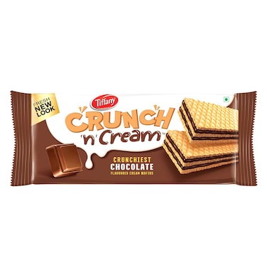 Tiffany Crunch N Cream Crunchiest Chocolate Flavoured Cream Wafer 76g