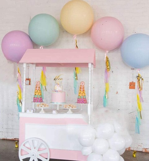 Beaumode 36 Inch Pastel Jumbo Balloons 5Pcs Huge Ballloons For Photo Shoot Wedding Decor Baby Shower Bridal Shower Birthday Party Centrepiece Decor