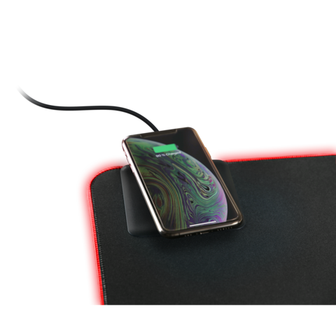 Deltaco Gaming GAM-092 DMP320 RGB Black Extra Large 10W Fast Wireless Charging Gaming Mousepad