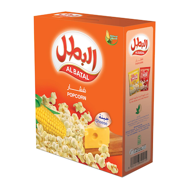 Al Batal Cheese Flavor Popcorn, Air Popped 23g x10