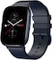 Zepp E Square Smart Watch Health And Fitness Tracker With Heart Rate, SpO2 And Rem Sleep Monitoring, Stainless Steel Body, Leather Band, Deep Sea Blue