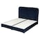 In House Lamar Velvet Bed Frame - Queen - 200x160 cm - Dark Blue
