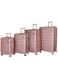 Senator Brand Hardside 4 Piece Set of 4 Wheel Spinner Luggage Trolley in Rose Gold Color A5125-4_ROS