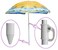 Beautiful Printed Beach Hawaiian Design Round Beach Umbrella (170x75cm), Sun Protection, Water Proof Umbrella (Multi-Purpose Use) (Pack of 1 Unit).