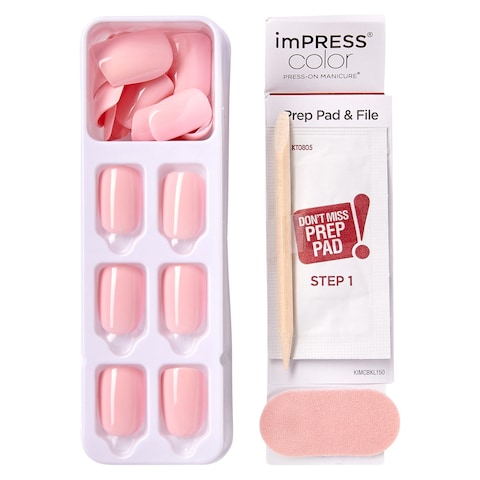 Kiss Impress Colour Press-On Manicure False Nails KIMC002C Pick Me Pink