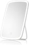 Jjone Makeup Mirror With Light, Lighted Vanity Mirror With Touch Screen, USB Rechargeable Tabletop Makeup Mirror, LED Brightness Adjustable (B)