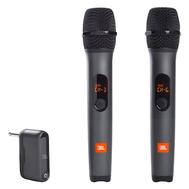 JBL Wireless Microphone 6.35mm Dongle Receiver 2 Count Black