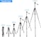 COOPIC T900 Professional Video Camera Tripod, Aluminum Alloy Travel Portable 2in1' Monopod Tripod with Rotatable Center Column, Mobile Holder and Carrying Bag Max Height 178CM &amp; Max Load up to 5KG