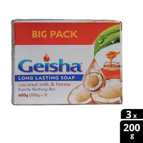 Geisha Coconut Milk &amp; Honey Bathing soap value Pack 200G X 3