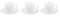 Shallow Bone China Tiffany Cup and Saucer Set, White, 220 ml, JX113-C002-02, 3 Pcs Set