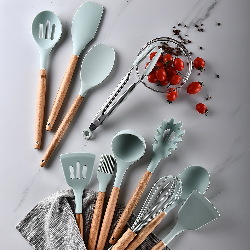 Buy Generic-Kitchen Utensils Set 11Pcs Silicone Non-stick Barreled ...