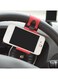 Generic - Car Steering Wheel Mobile Holder Red/Black