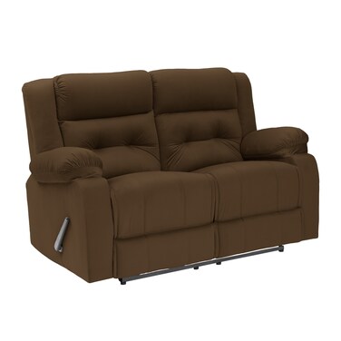 إن هاوس كرسي استرخاء مزدوج منجد بالمخمل - بني - NZ30