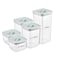 ORGANIZERS - LEAKPROOF - Set of 5 food storage containers for kitchen organization, Airtight Liquid Sealed Always Fresh Plastic container set with vacuum lid &ndash; 500x2 + 1100x2 +1700ML