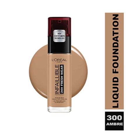 L Oreal Paris Infallible 24H Freshwear Liquid Foundation Amber No 300 30ML
