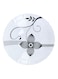 Royalford Floral Printed Dinner Plate White/Black 7.5Cm