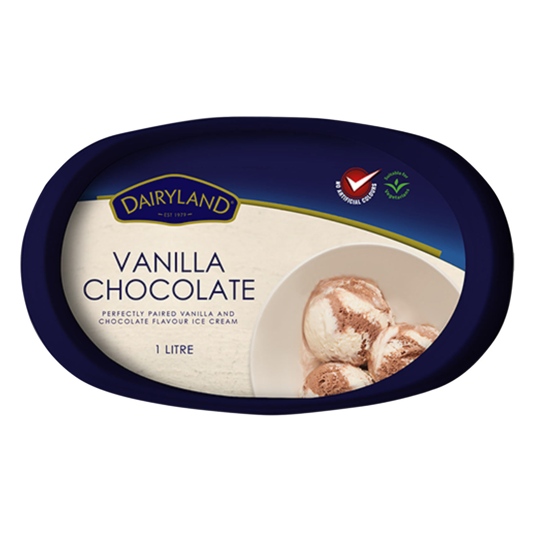 Dairyland Vanilla And Choco Ice Cream 1L
