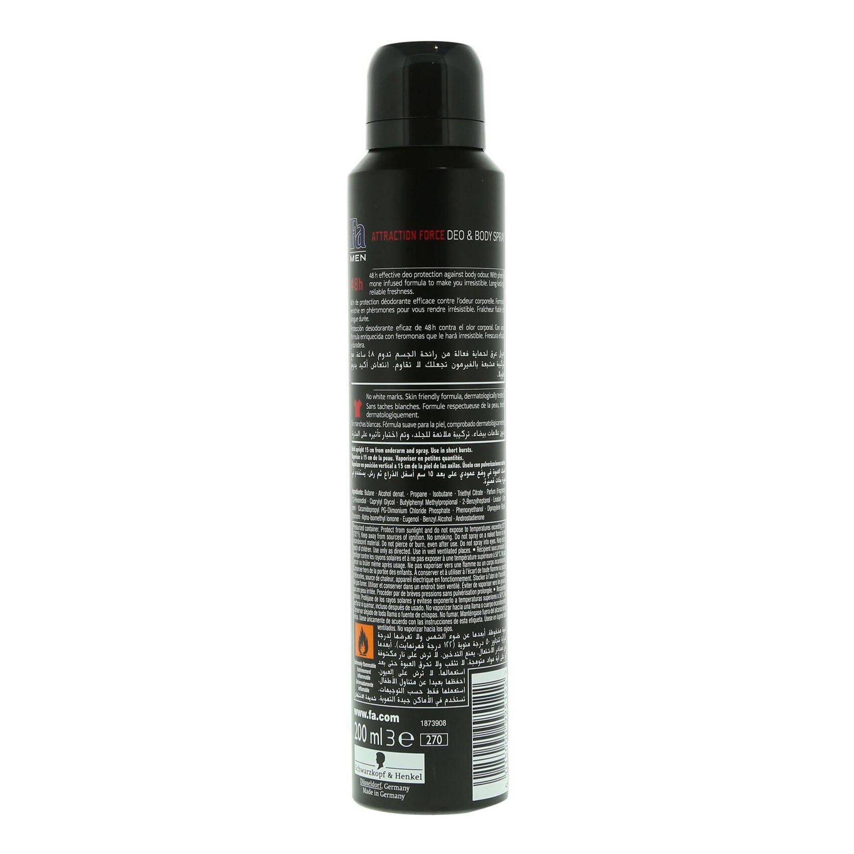 Fa Men Deodorant Spray Attraction Force 200 Ml product thumbnail 3