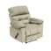 In House Velvet Rocking Recliner Chair - Light Beige - NZ60