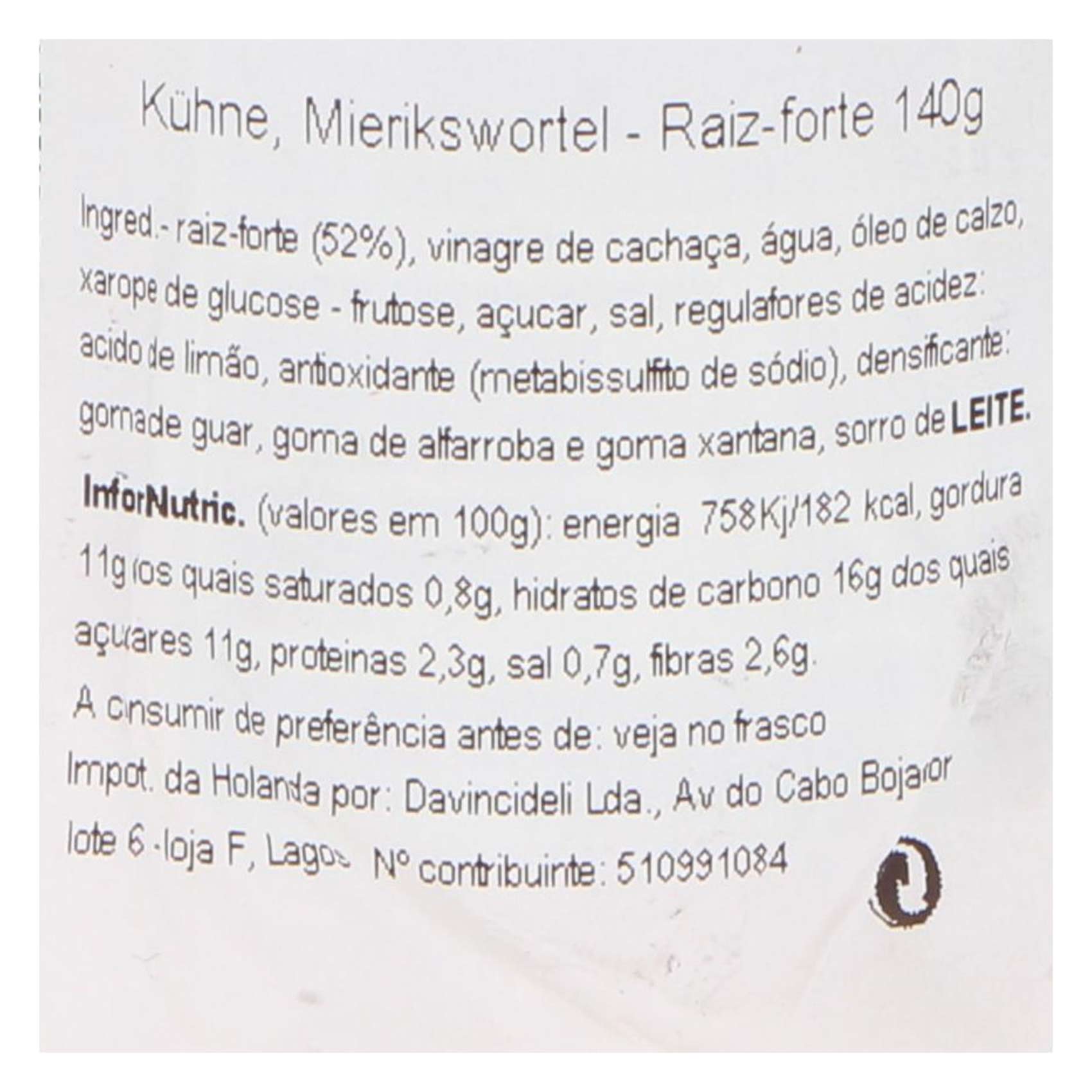 Kuhne Horseradish Cream Mierikswortel 140 Gram product thumbnail 2
