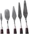 Generic 5Pcs Stainless Steel Palette Knife Mixed Scraper Set Spatula Knives For Artist Oil Painting
