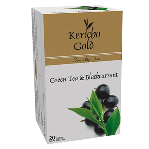 Kericho Gold Green Tea And Blackcurrant Tea Bags 2g x Pack of 20