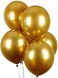 Party Propz 12" Metallic Chrome Shiny Latex Balloons For Party Decoration -Set Of 50 Pieces (Golden)