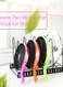 5-layers Pot Lid/Pan Holder Rack Organizer Black 38.5*4.3*21cm