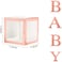 Baby Shower Boxes Party Decorations &ndash; 4Pcs Transparent Balloons Decor Baby Box Baby Blocks Decorations for Boy Girl Baby Shower 1st Birthday Party Gender Reveal Backdrop (Rose Gold)
