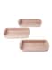 Dessini 3-Pieces Granite Square Pan Set Beige Small Pan (32X22), Medium Pan (35X25), Large Pan (38X28)Cm