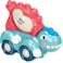 Fitto Dinosaur Mixer Car Toys for toddlers, infants, kids with cute sound and light, Educational Dino Toys, Dino Engineering Vehicle Lights Up Toys, Early learners of 6 months to 3 years old, Blue