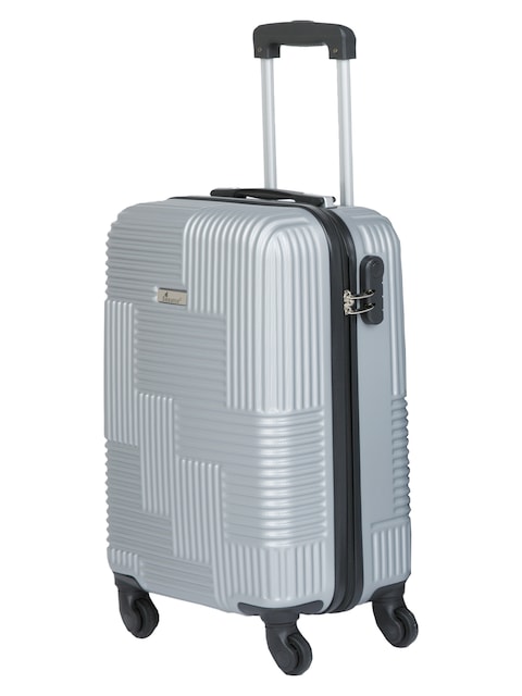 Senator Hard Case Medium Luggage Trolley Suitcase for Unisex ABS Lightweight Travel Bag with 4 Spinner Wheels KH110 Silver