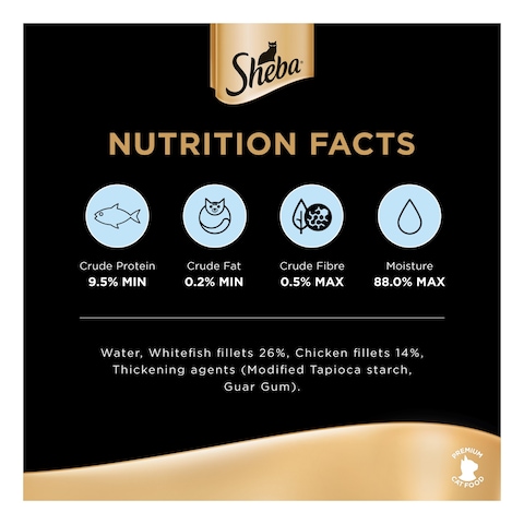 Sheba Filets Sustainable White Fish Wet Cat Food 60g