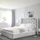 In House Lychee Velvet Bed Frame - King - 200x180 cm - White