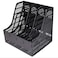 Joyelife Plastic Desktop Shelf 4 Sections Magazine File Document Folder Book Frames Dividers Cabinet Shelve Display and Storage Organiser for Home or OfficeBlack