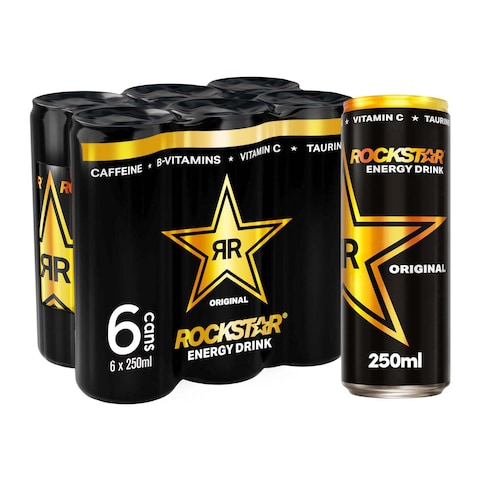 Rockstar Original Energy Drink 250ml Pack of 6