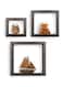 Greenco 3-Piece Floating Cube Shelve Grey 9.1x4.1x9.1inch