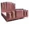 In House Paris Velvet Bed Frame - Queen - 200x160 cm - Dark Pink