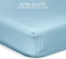 Hotel Linen Klub Reversible Down Alternative Comforter Set, Ultra Soft Brushed Stripe Microfiber Fabric, 200GSM Soft Fibersheet Filling, Size: King 240 x 260cm, Aqua &amp; Light Grey