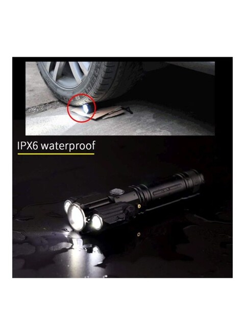 Sunshine - Electric LED Torch With 3 Head Black 14.6centimeter
