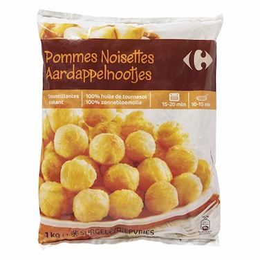 Carrefour Frozen Pommes Noisettes Hazelnut Apples Potato Ball 1kg