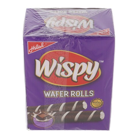 Hilal Wispy Wafer Rolls Choco-Vanilla Cream 12 Packs