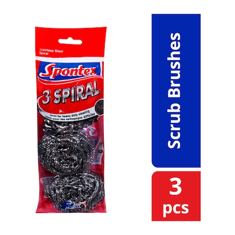Spontex Spiral Stainless Steel Pads - 3 Pieces