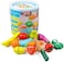 Beauenty - Wooden Kitchen Cutting Fruits Vegetables Colorful Baby Puzzle Toys Early Educational Magic Stickers