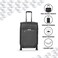 DKNY Signature 4 Wheel Soft Casing Luggage Trolley 78cm Black