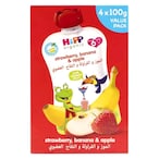 Buy Hipp Organic Strawberry Banana And Apple Juice 100g Pack of 4 in UAE